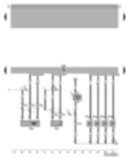 Wiring Diagram  VW NEW BEETLE 2005 - Motronic control unit - knock sensor - engine speed sender - injectors